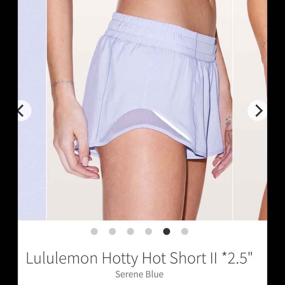 Lululemon Serene Blue Hotty Hot Shorts NWT